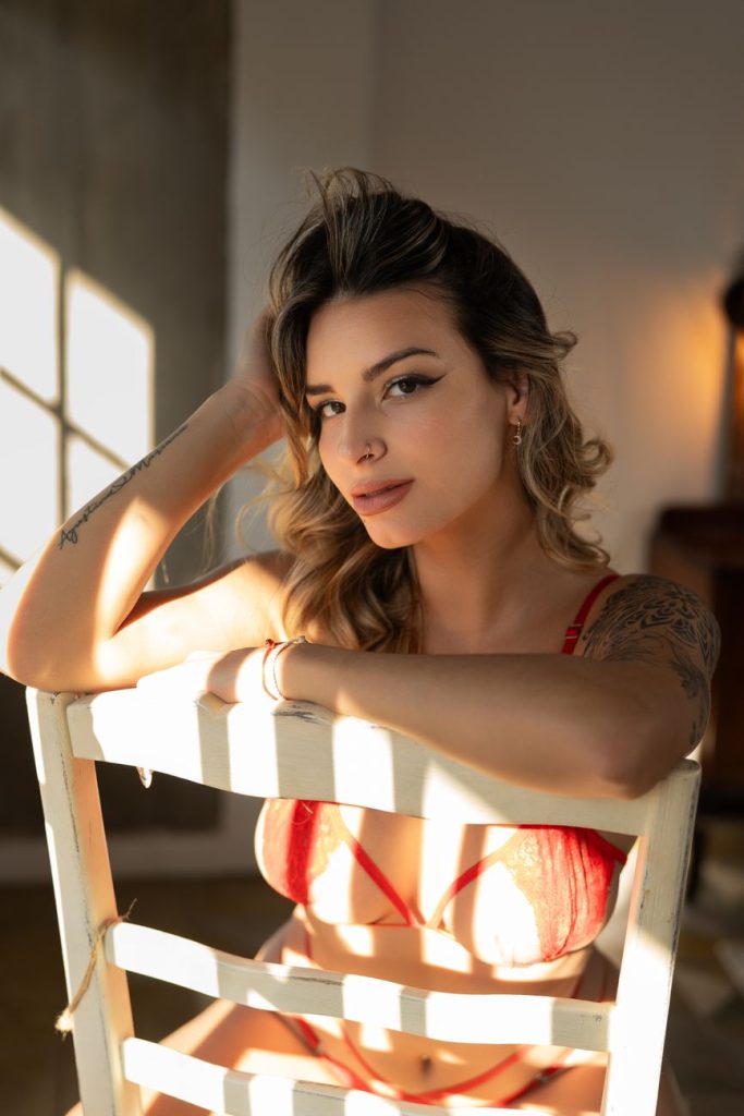 Femme en lingerie